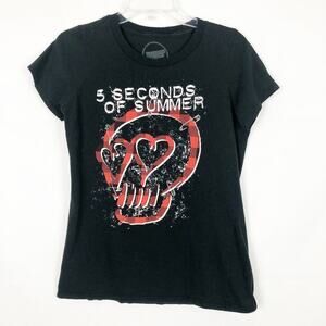 5 Seconds of Summer Short Sleeve Black Tee Size L